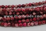 CDI01 16 inches 4mm round dyed imperial jasper beads wholesale