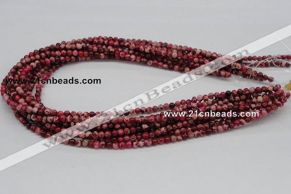 CDI01 16 inches 4mm round dyed imperial jasper beads wholesale