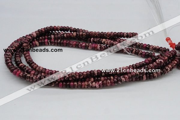 CDI06 16 inches 4*8mm rondelle dyed imperial jasper beads wholesale