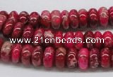 CDI07 16 inches 5*10mm rondelle dyed imperial jasper beads wholesale