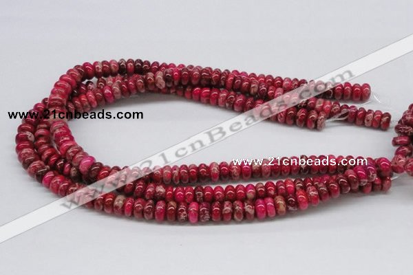 CDI07 16 inches 5*10mm rondelle dyed imperial jasper beads wholesale