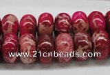 CDI08 16 inches 10*16mm rondelle dyed imperial jasper beads wholesale