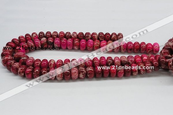 CDI08 16 inches 10*16mm rondelle dyed imperial jasper beads wholesale