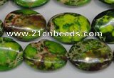 CDI118 15.5 inches 15*20mm oval dyed imperial jasper beads