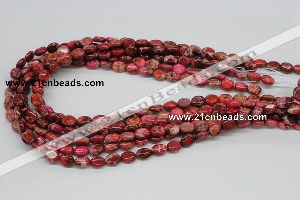 CDI12 16 inches 8*10mm oval dyed imperial jasper beads wholesale