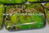 CDI130 15.5 inches 30*45mm rectangle dyed imperial jasper beads