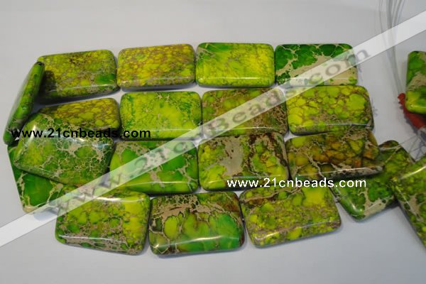 CDI130 15.5 inches 30*45mm rectangle dyed imperial jasper beads