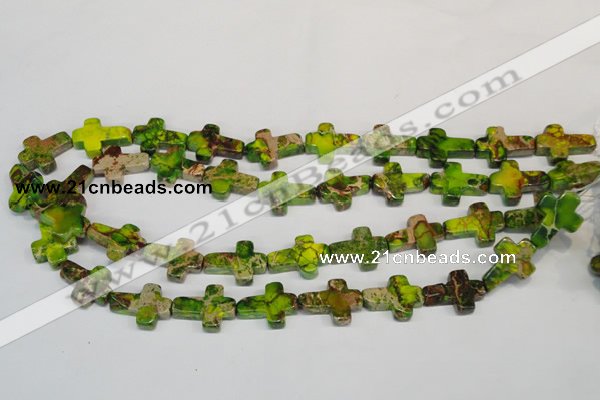 CDI131 15.5 inches 15*20mm cross dyed imperial jasper beads