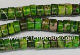 CDI138 15.5 inches 4*8mm heishi dyed imperial jasper beads