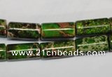 CDI141 15.5 inches 8*17mm tube dyed imperial jasper beads