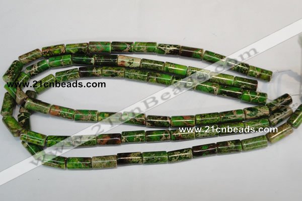 CDI141 15.5 inches 8*17mm tube dyed imperial jasper beads