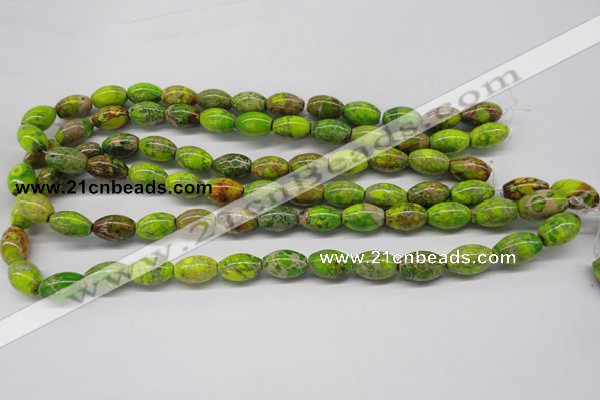 CDI147 15.5 inches 10*15mm rice dyed imperial jasper beads