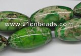CDI148 15.5 inches 15*30mm rice dyed imperial jasper beads