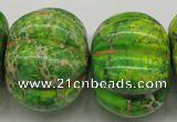 CDI150 15.5 inches 25*34mm pumpkin dyed imperial jasper beads