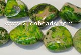 CDI154 15.5 inches 15*20mm nugget dyed imperial jasper beads