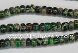 CDI159 15.5 inches 4*6mm rondelle dyed imperial jasper beads