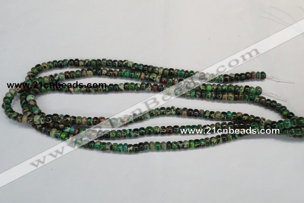 CDI159 15.5 inches 4*6mm rondelle dyed imperial jasper beads