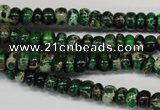 CDI160 15.5 inches 3*6mm rondelle dyed imperial jasper beads