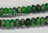 CDI161 15.5 inches 6*10mm rondelle dyed imperial jasper beads