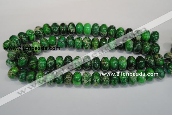 CDI165 15.5 inches 11*18mm rondelle dyed imperial jasper beads