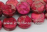 CDI17 16 inches 16mm coin dyed imperial jasper beads wholesale