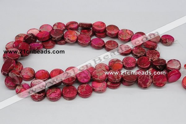 CDI17 16 inches 16mm coin dyed imperial jasper beads wholesale