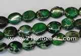 CDI179 15.5 inches 8*10mm oval dyed imperial jasper beads