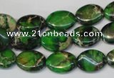 CDI180 15.5 inches 10*14mm oval dyed imperial jasper beads