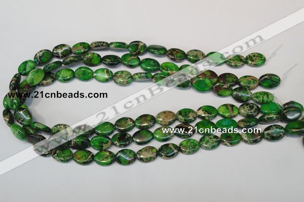 CDI180 15.5 inches 10*14mm oval dyed imperial jasper beads