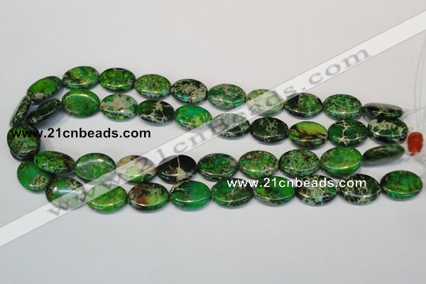 CDI183 15.5 inches 15*20mm oval dyed imperial jasper beads