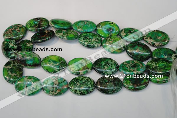 CDI186 15.5 inches 22*30mm oval dyed imperial jasper beads