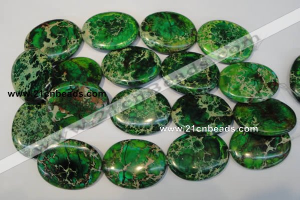 CDI189 15.5 inches 35*45mm oval dyed imperial jasper beads