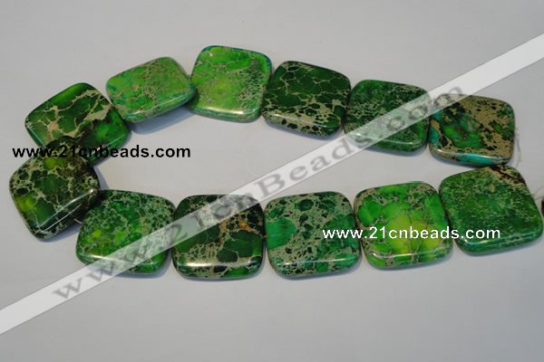 CDI196 15.5 inches 34*34mm square dyed imperial jasper beads