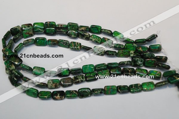 CDI199 15.5 inches 10*14mm rectangle dyed imperial jasper beads