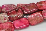 CDI21 16 inches 13*18mm rectangle dyed imperial jasper beads