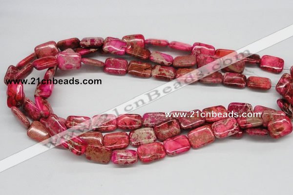 CDI21 16 inches 13*18mm rectangle dyed imperial jasper beads