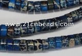 CDI225 15.5 inches 4*8mm heishi dyed imperial jasper beads