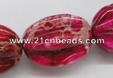 CDI23 16 inches 25*33mm star fruit shaped dyed imperial jasper beads