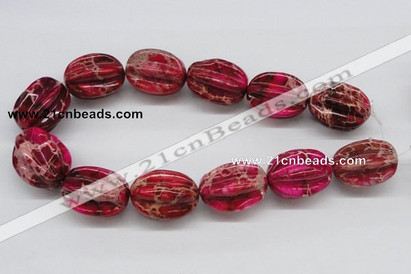 CDI23 16 inches 25*33mm star fruit shaped dyed imperial jasper beads