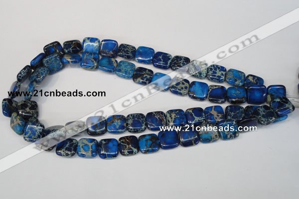 CDI238 15.5 inches 14*14mm square dyed imperial jasper beads