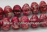 CDI24 16 inches 10*14mm pumpkin dyed imperial jasper beads