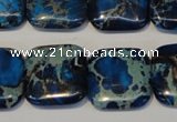 CDI241 15.5 inches 20*20mm square dyed imperial jasper beads