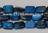 CDI244 15.5 inches 10*14mm rectangle dyed imperial jasper beads