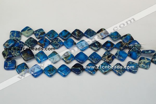 CDI248 15.5 inches 16*16mm diamond dyed imperial jasper beads