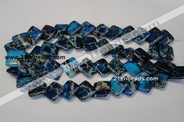 CDI258 15.5 inches 20*20mm diamond dyed imperial jasper beads