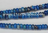 CDI273 15.5 inches 3*6mm rondelle dyed imperial jasper beads