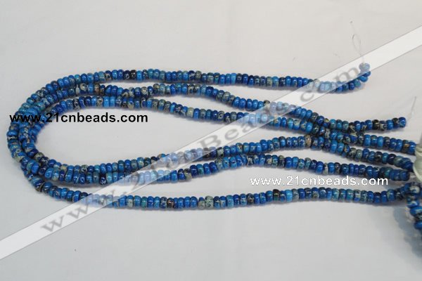 CDI273 15.5 inches 3*6mm rondelle dyed imperial jasper beads