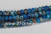 CDI274 15.5 inches 4*6mm rondelle dyed imperial jasper beads