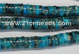 CDI276 15.5 inches 2*8mm heishi dyed imperial jasper beads