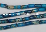 CDI278 15.5 inches 4*8mm tube dyed imperial jasper beads